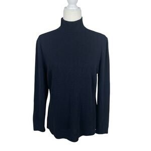 St. John Basics Santana Knit Mock Neck Sweater Old Money Career Women's Large